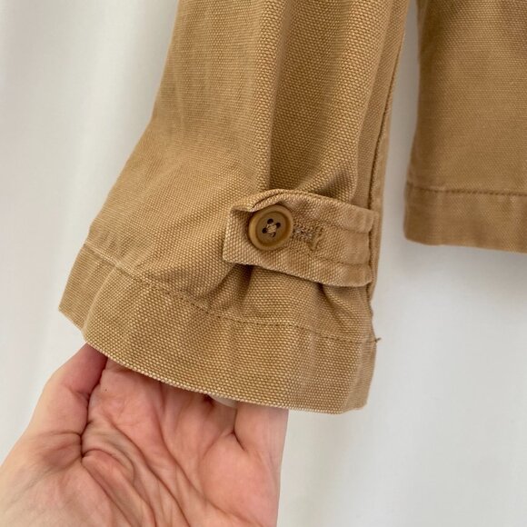 Vtg Lauren Ralph Lauren Womens Canvas Jacket Sz L Button Zip Chore Trucker 90s - Picture 6 of 14